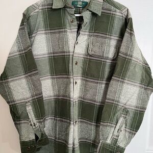 Orvis Green Plaid Cotton Shirt